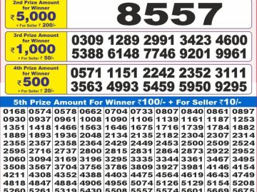 डिअर 10 लाटरी का शाम 7 बजे का रिज़ल्ट दिनांक 21.9.25 लाटरी सम्बाद टुडे