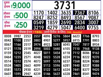 राजश्री लाटरी का रात 8 बजे का रिज़ल्ट दिनांक 04.11.25 लाटरी सम्बाद टुडे
