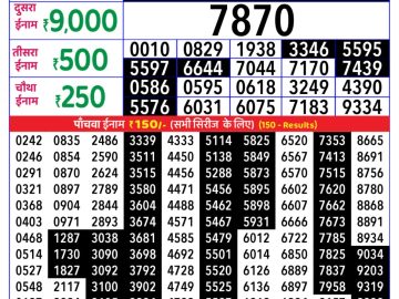 राजश्री लाटरी का 4 बजे का रिज़ल्ट दिनांक 05.11.25 लाटरी सम्बाद टुडे