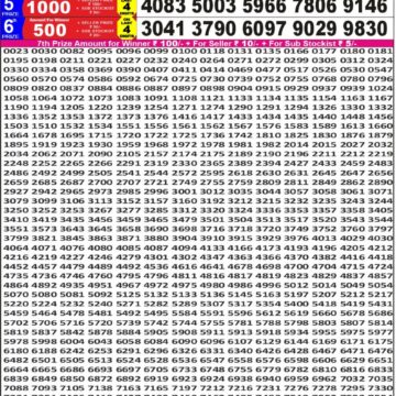 पंजाब 50 लाटरी का शाम 6 बजे का रिज़ल्ट दिनांक 13.12.25 लाटरी सम्बाद टुडे