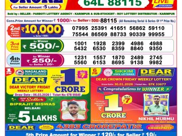 लाटरी सम्बाद टुडे